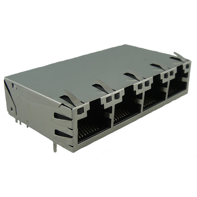 RJMG214034460NR by Amphenol ICC (Commercial Products) - CONNECTOR JACK 4PORT 1000 BASE-T PCB