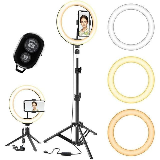 RL 12 by 5 Core Inc - Selfie LED Ring Light 10"" with T