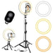 RL 12 by 5 Core Inc - Selfie LED Ring Light 10"" with T