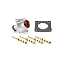 RT00104PKNH03-K by Amphenol Sine Systems Corp - CONNECTOR RECPT MALE 4POS GOLD CRIMP