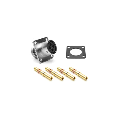 RT00104SKNH03-K by Amphenol Sine Systems Corp - CONNECTOR RECPT FMALE 4POS GOLD CRIMP