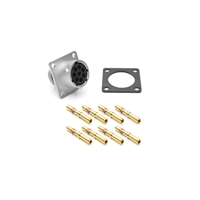RT00128SKNH03-K by Amphenol Sine Systems Corp - CONNECTOR RECPT FMALE 8POS GOLD CRIMP
