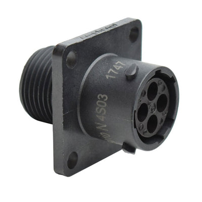 RTS010N4S03 by Amphenol Sine Systems Corp - CONNECTOR RECPT HSG FMALE 4POS PNL MNT