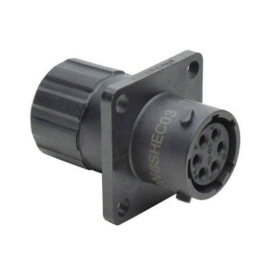 RTS010N6SHEC03 by Amphenol Sine Systems Corp - CONNECTOR RECPT HSNG FMALE 6POS PNL MT