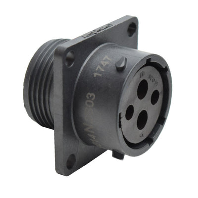 RTS014N2S03 by Amphenol Sine Systems Corp - CONNECTOR RECPT HSG FMALE 4POS PNL MNT