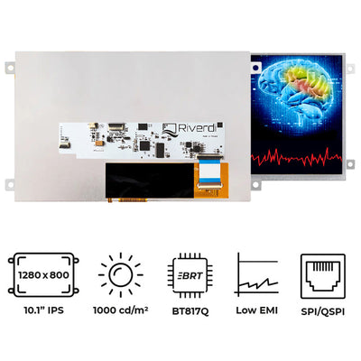 RVT101HVBFWN00 by Riverdi - 10.1"" IPS TFT BT817Q HIGH BRIGHT