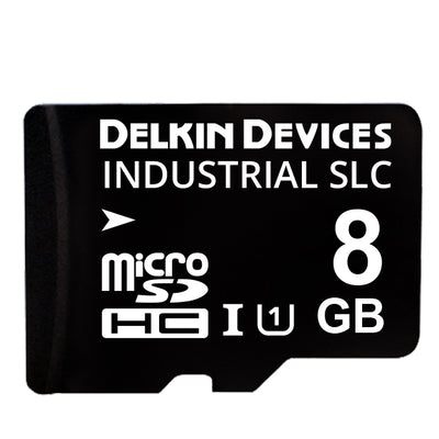 S308MMZAL-U1000-D by Delkin Devices, Inc. - 8GB SLC MICROSD CARD I-TEMP (-40