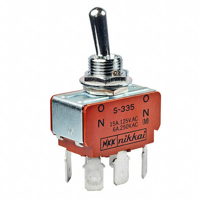 S335F by NKK Switches - SWITCH TOGGLE DPDT 15A 125V