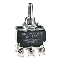 S423T by NKK Switches - SWITCH TOGGLE DPDT 20A 125V