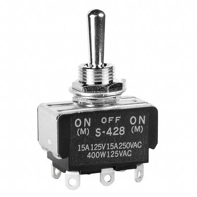 S428 by NKK Switches - SWITCH TOGGLE DPDT 15A 125V