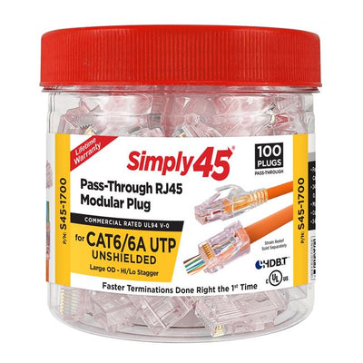 S45-1700 by Go Simply Connect - MODULAR PLUG CAT6/6A UNSHIELDED