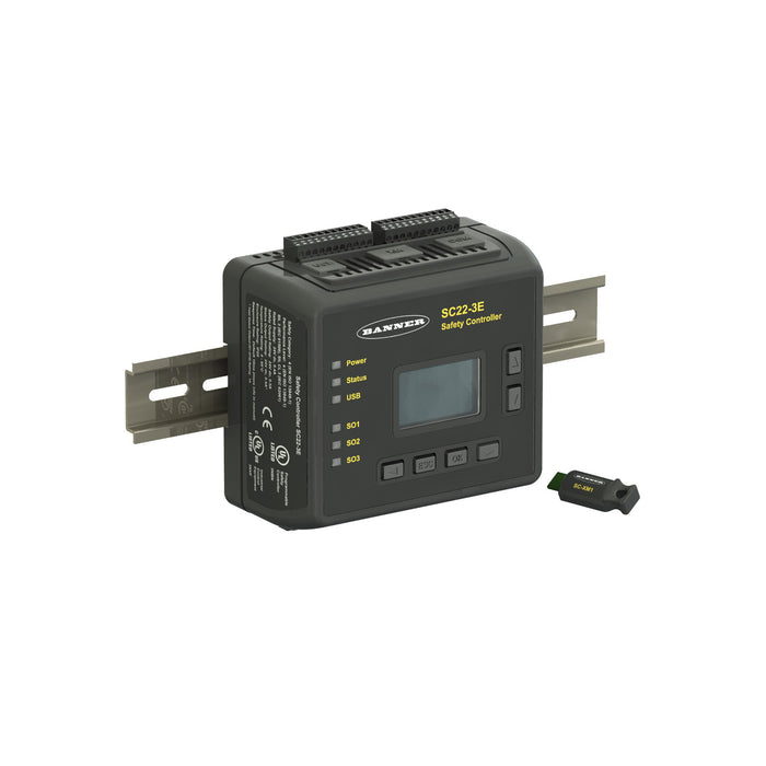 SC-SC22-3E by Banner Engineering Corporation - SAFETY CONTROLLER W/ETHERNET: 22