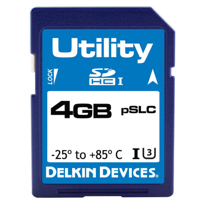 SF04APGJN-U3000-3 by Delkin Devices, Inc. - 4GB PSLC SD CARD (-25C - +85C) S