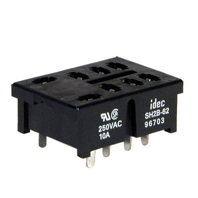 SH2B-62 by IDEC - RELAY SOCKET 8 POS THROUGH HOLE