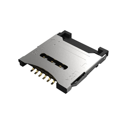 SIM7200-6-0-18-00-A by GCT - MICRO SIM HINGED, 6P, SMT , 1.75