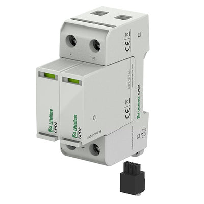 SPD2-550-2P0-R by Littelfuse Inc. - SPD MOD 2P+0 550VAC TYPE 1+2