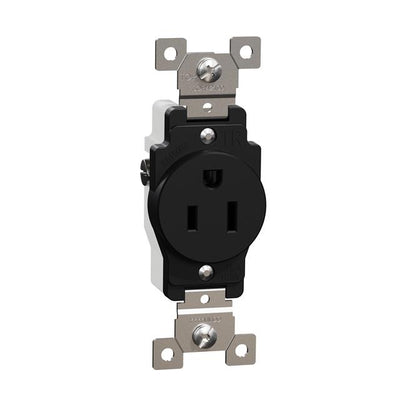 SQR42100BK by Schneider Electric - TR 15A SINGLE OUTLET COMM BK