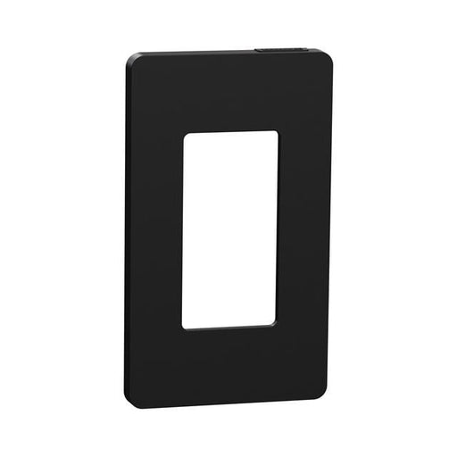 SQWP141001BK by Schneider Electric - 1 GANG SCREWLESS MATTE WALL PLAT