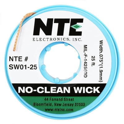 SW01-25 by NTE Electronics, Inc - NC WICK #3 GREEN 25FT