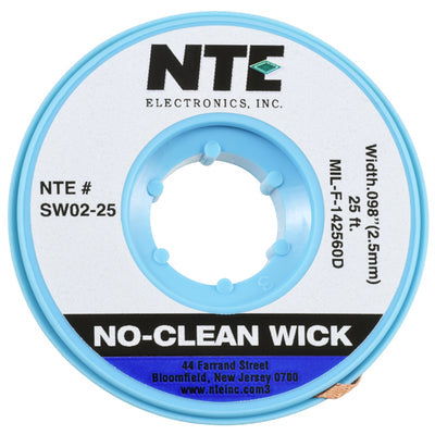 SW02-25 by NTE Electronics, Inc - NC WICK #4 BLUE 25FT