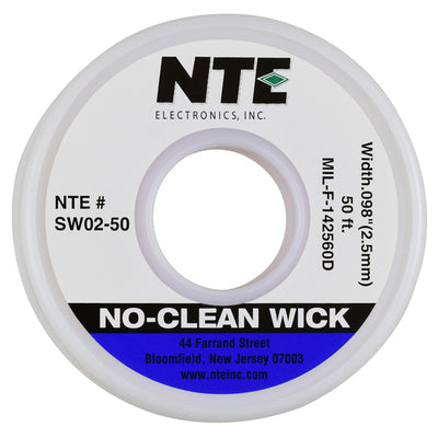 SW02-50 by NTE Electronics, Inc - NC WICK #4 BLUE 50FT