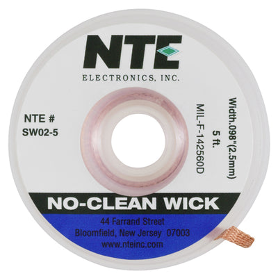 SW02-5 by NTE Electronics, Inc - NC WICK #4 BLUE 5FT