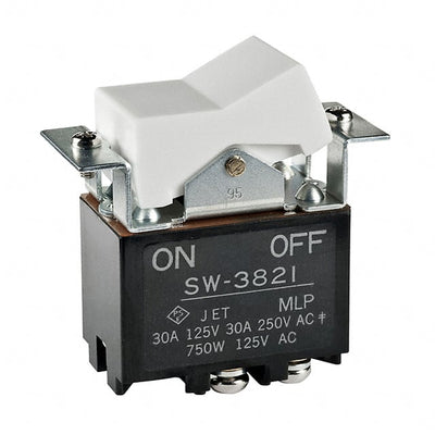 SW3821 by NKK Switches - ROCKER SWITCH DPST 30A 125V
