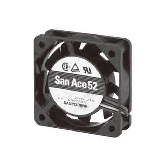9GA0512P7G001 by Sanyo Denki America Inc. - FAN AXIAL 52X15MM 12VDC WIRE