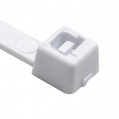 T50L10C2 by HellermannTyton - CABLE TIE LOCKING WHITE 50LB 1.28