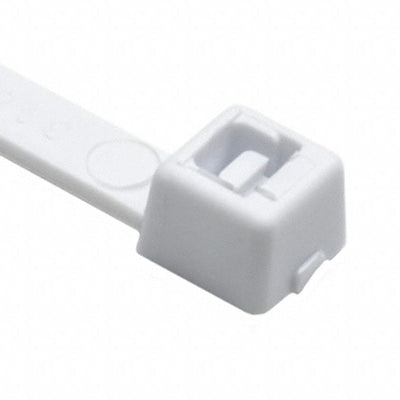 T50L10M4 by HellermannTyton - CABLE TIE LOCKING WHITE 50LB 1.28