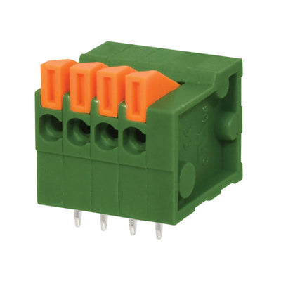 TBL003-254-04GR-2OR by CUI Devices - TERMINAL BLOCK, SCREWLESS, 2.54,