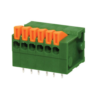 TBL003-254-06GR-2OR by CUI Devices - TERMINAL BLOCK, SCREWLESS, 2.54,