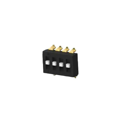 TDS04SGNNTU04 by TE Connectivity ALCOSWITCH Switches - TRI-STATE DIP 4P G RAISED TUBE