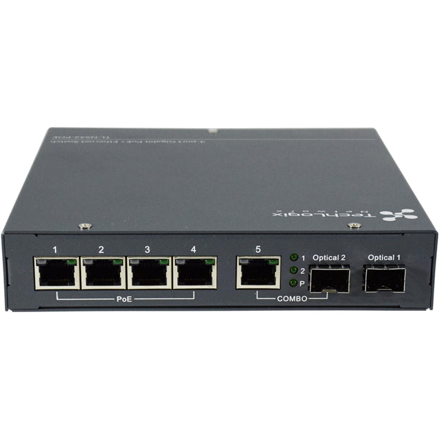 TL-NS42-POE by TechLogix Networx - 4PORT TP/FIBER NETWORK SWITCH