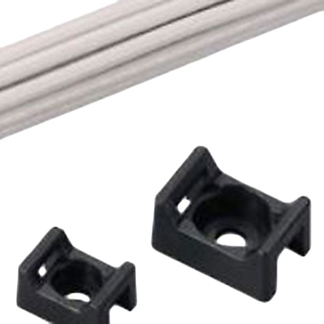 TM2S6-M0 by Panduit Corp - CABLE TIE HLDR DUAL SCREW #6 BLK
