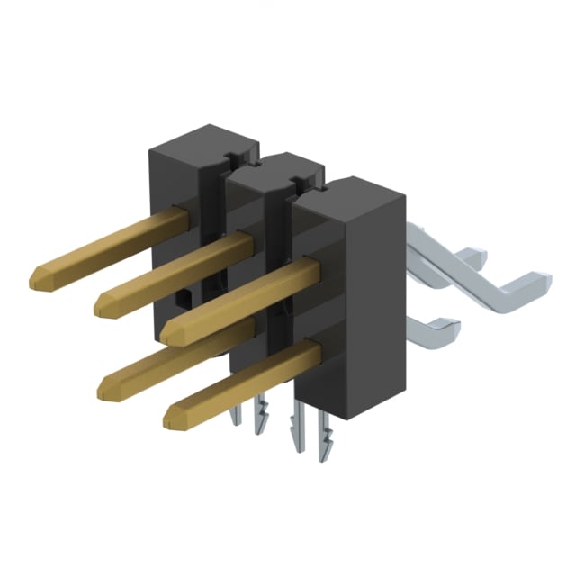 TSM-103-01-S-DH-LC-005-P-TR by Samtec Inc. - CONNECTOR HEADER SMD R/A 6POS 2.54MM