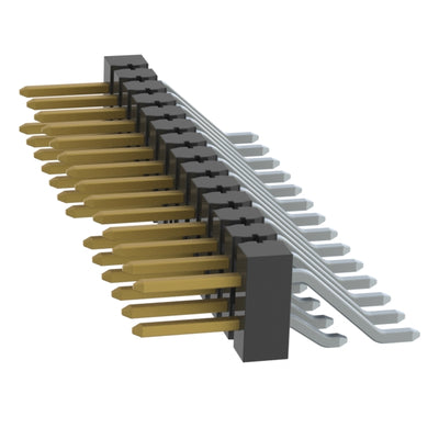 TSM-114-01-L-DH-013 by Samtec Inc. - CONNECTOR HEADER SMD R/A 28POS 2.54MM