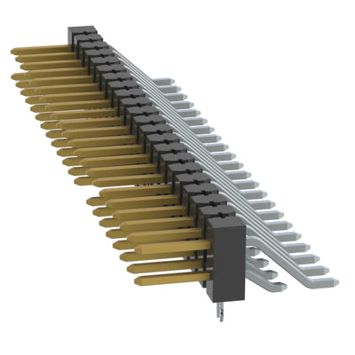 TSM-122-01-S-DH-LC-017 by Samtec Inc. - CONNECTOR HEADER SMD R/A 44POS 2.54MM