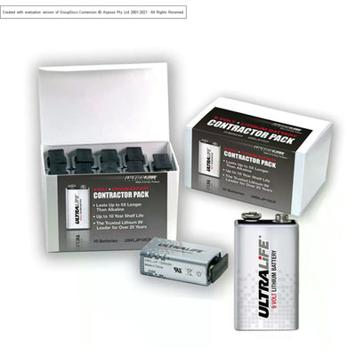 U9VL by Ultralife - 9V Lithium Battery