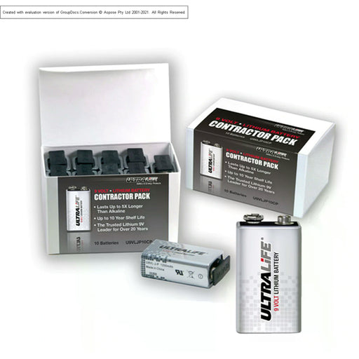 U9VL by Ultralife - 9V Lithium Battery