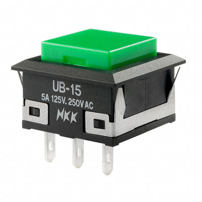 UB15KKW01N-F by NKK Switches - PUSH SWITCH BUTTON SPDT 5A 125V