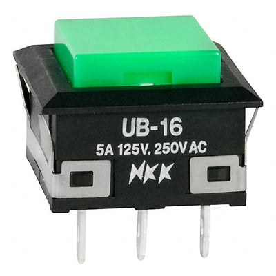 UB16KKW01N-F by NKK Switches - PUSH SWITCH BUTTON SPDT 5A 125V