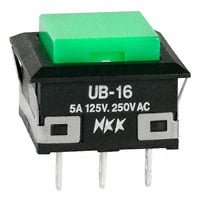 UB16KKW01N-F by NKK Switches - PUSH SWITCH BUTTON SPDT 5A 125V