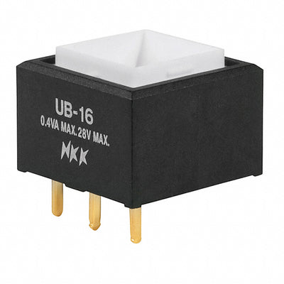 UB16SKG03N by NKK Switches - PUSH SWITCH SPDT 0.4VA 28V