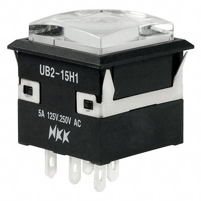 UB215KKW015D-1JB by NKK Switches - PUSH SWITCH BUTTON SPDT 5A 125V