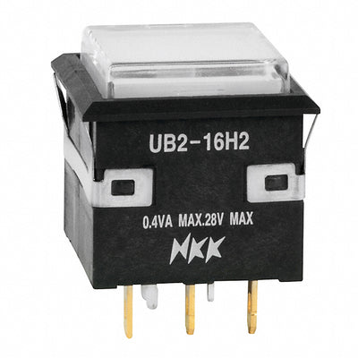 UB226KKG016F-3JB by NKK Switches - PUSH SWITCH DPDT 0.4VA 28V