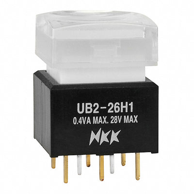 UB226SKG035C-1JB by NKK Switches - PUSH SWITCH DPDT 0.4VA 28V