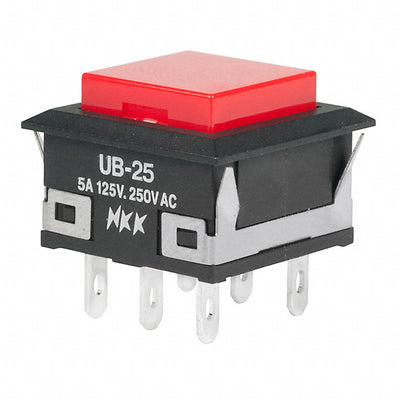 UB25KKW01N-C by NKK Switches - PUSH SWITCH BUTTON DPDT 5A 125V