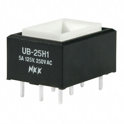 UB25RKW035D by NKK Switches - PUSH SWITCH BUTTON DPDT 5A 125V