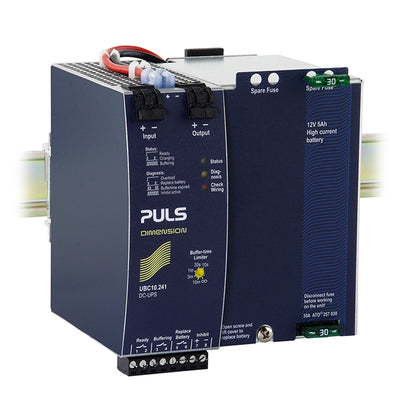 UBC10.241 by PULS, LP - DIN RAIL UPS 24V 10A W/ 5AH BAT